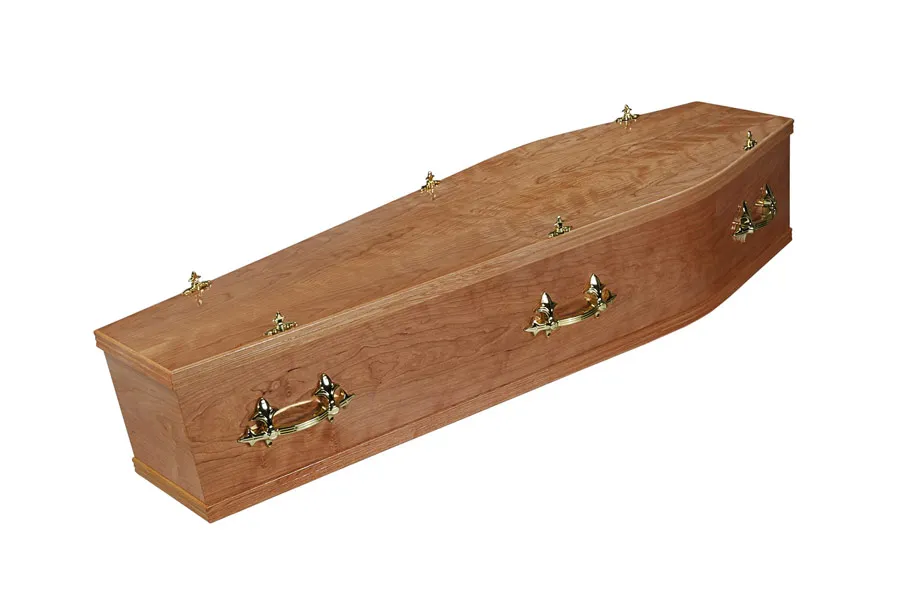 Cherry veneered coffin, The Norbury