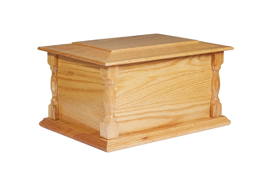Solid oak ashes casket, Oak Malvern